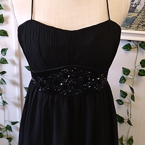 🦌🎄🎁 JONES WEAR BLACK CHIFFON COCKTAIL 🍹DRESS SZ 16 - Picture 5 of 13